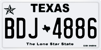 TX license plate BDJ4886