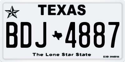 TX license plate BDJ4887