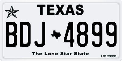 TX license plate BDJ4899