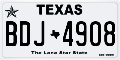 TX license plate BDJ4908