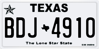 TX license plate BDJ4910