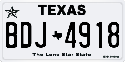 TX license plate BDJ4918