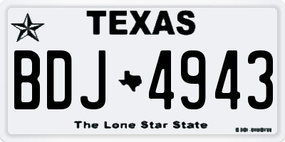 TX license plate BDJ4943