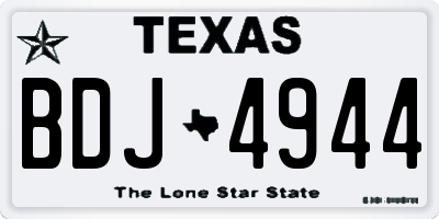 TX license plate BDJ4944
