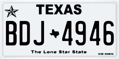 TX license plate BDJ4946