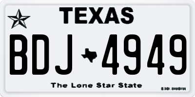 TX license plate BDJ4949