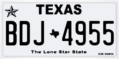 TX license plate BDJ4955