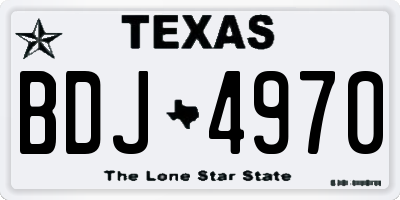 TX license plate BDJ4970