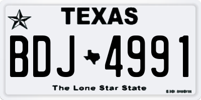 TX license plate BDJ4991
