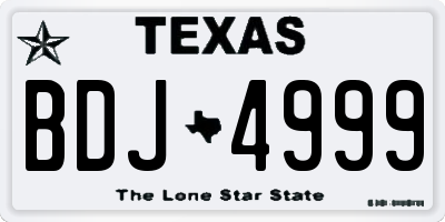 TX license plate BDJ4999