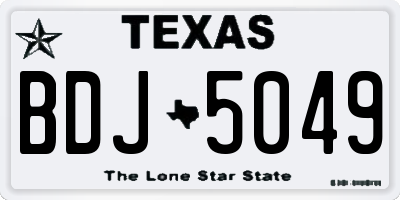 TX license plate BDJ5049
