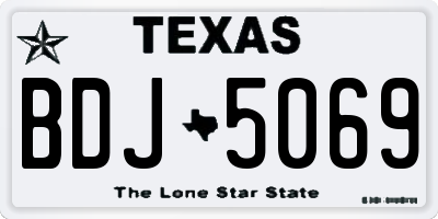 TX license plate BDJ5069