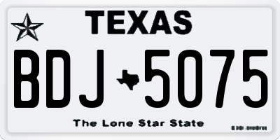 TX license plate BDJ5075