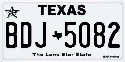 TX license plate BDJ5082