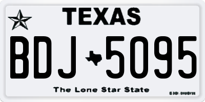 TX license plate BDJ5095
