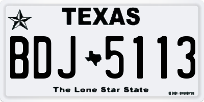 TX license plate BDJ5113