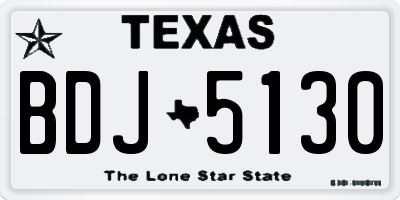 TX license plate BDJ5130