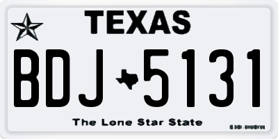 TX license plate BDJ5131