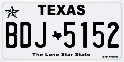 TX license plate BDJ5152
