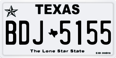 TX license plate BDJ5155