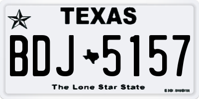 TX license plate BDJ5157