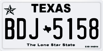 TX license plate BDJ5158