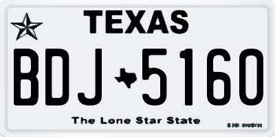 TX license plate BDJ5160