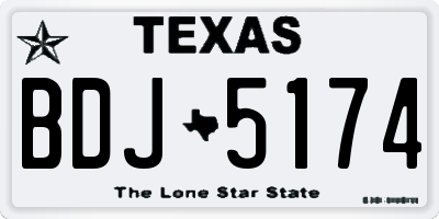 TX license plate BDJ5174