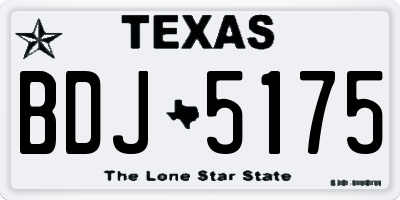 TX license plate BDJ5175
