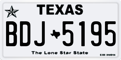 TX license plate BDJ5195