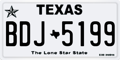 TX license plate BDJ5199