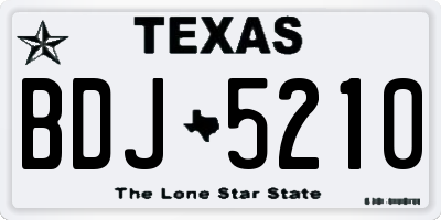 TX license plate BDJ5210
