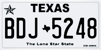 TX license plate BDJ5248