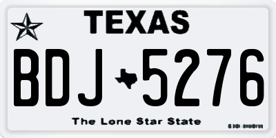 TX license plate BDJ5276