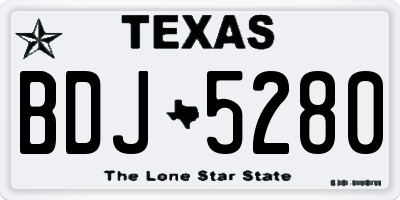 TX license plate BDJ5280
