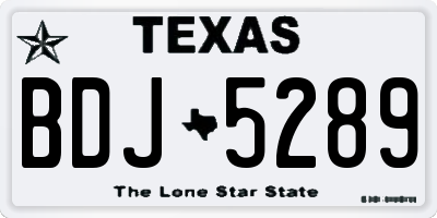 TX license plate BDJ5289