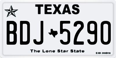 TX license plate BDJ5290