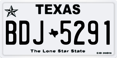 TX license plate BDJ5291