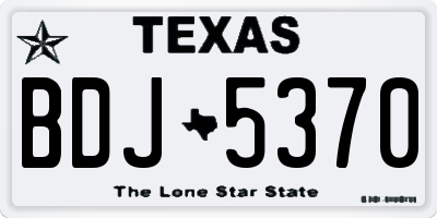 TX license plate BDJ5370