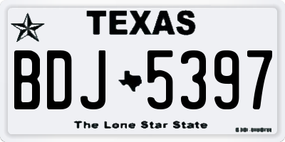 TX license plate BDJ5397