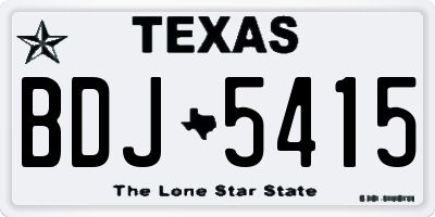 TX license plate BDJ5415