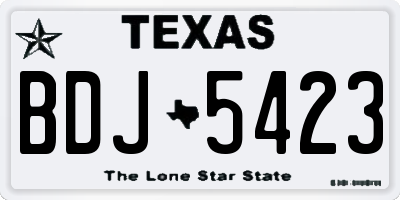 TX license plate BDJ5423