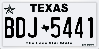 TX license plate BDJ5441