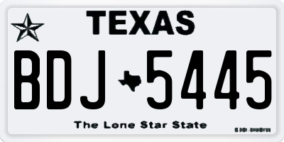 TX license plate BDJ5445