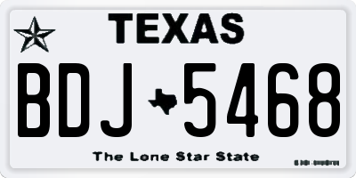TX license plate BDJ5468
