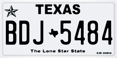 TX license plate BDJ5484
