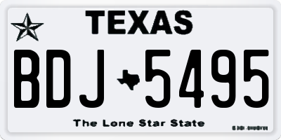 TX license plate BDJ5495