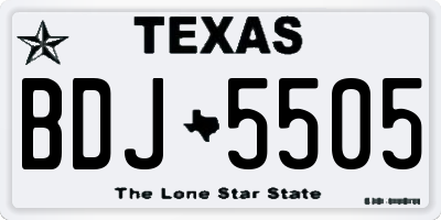 TX license plate BDJ5505