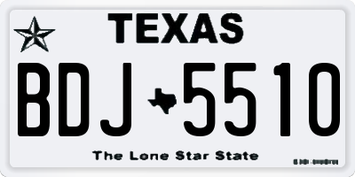 TX license plate BDJ5510