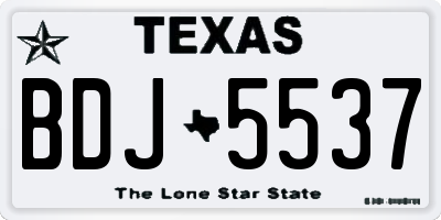 TX license plate BDJ5537